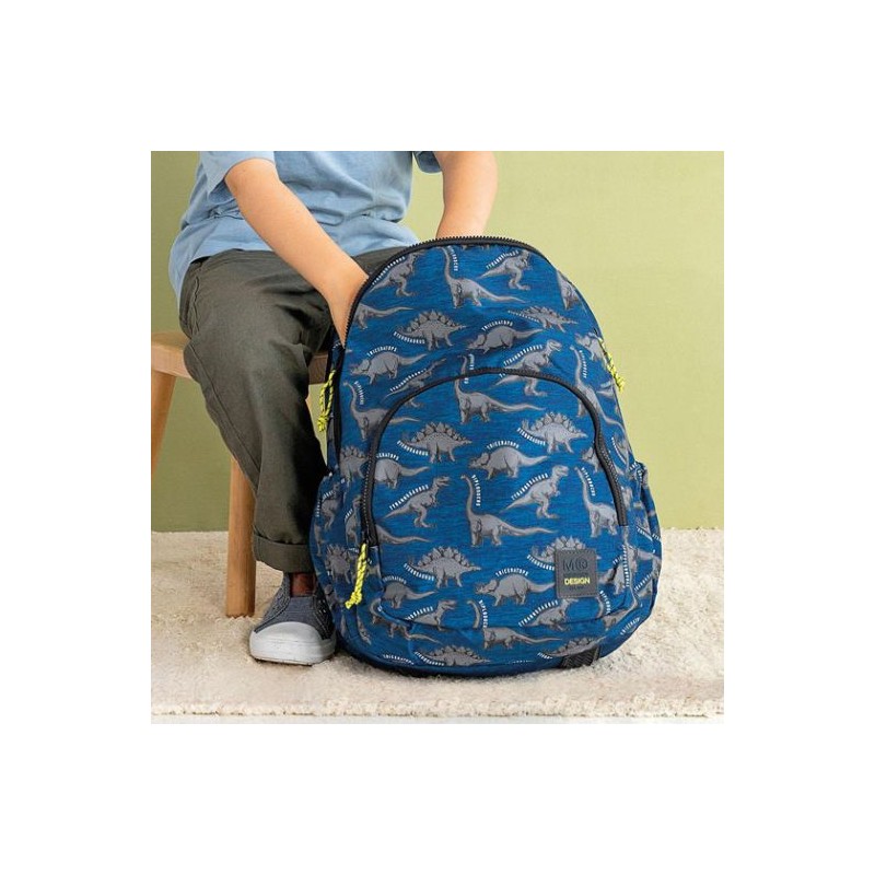 Mochila doble roma con rejilla lateral wild dino MR_23