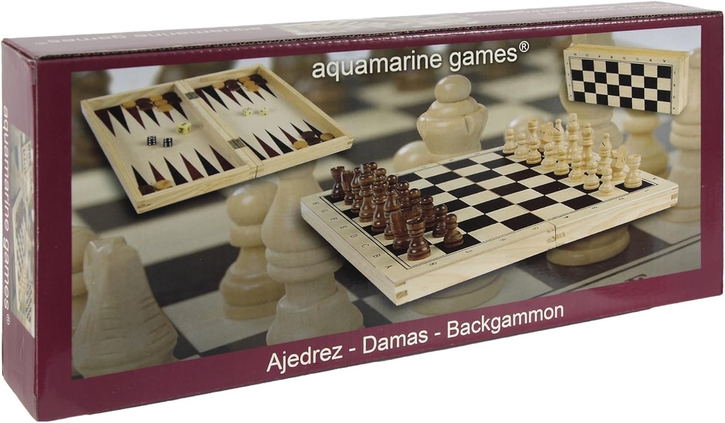 Estuche Ajedrez-Damas Backgammon