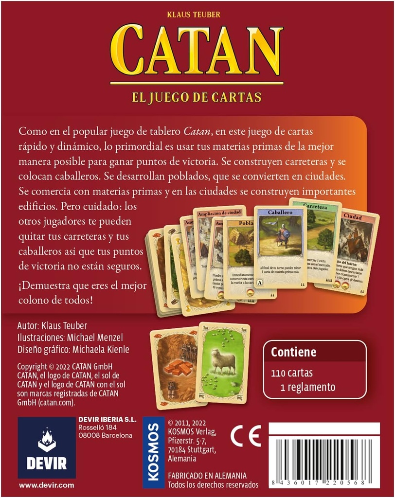 Catan el juego de cartas mini +8