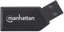 Lector tarjetas 24-1 usb negro mini Manhattan