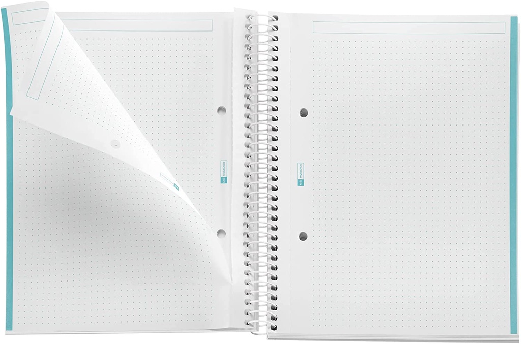 Cuaderno espiral Dots A5 90g 80h 1B T/D 2T microperforado Emotions MR