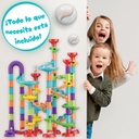 Super Circuito de Canicas para Niños - Juego con Canicas Incluidas, Marble Run + 113 Piezas, Juguetes Educativos Stem, Regalo para Niño y Niña 3+ años