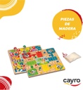 Parchís y Oca - + 5 Años - Modelo Piratas - Doble Juego de Mesa para Niños y Adultos - Tablero Reversible y Piezas de Madera - 2 a 4 Jugadores Cayro