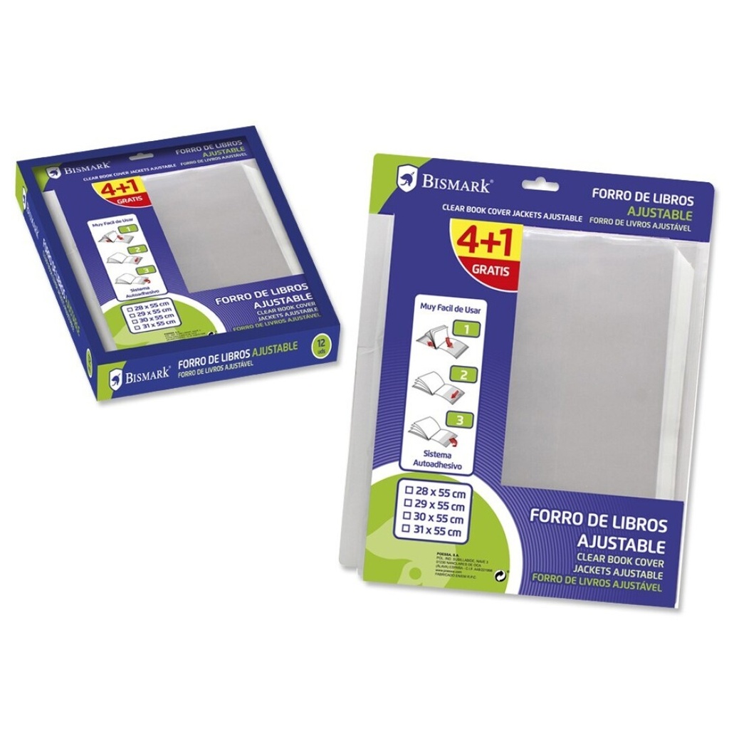 Forro de libros 30cm ajustable express 4+1 Bismark