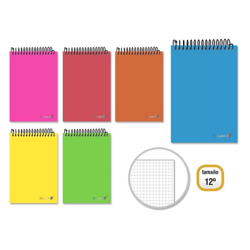 Cuaderno espiral 4x4 12º 80h apaisado Golden