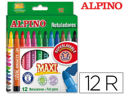 Rotuladores Maxi 12uds Alpino