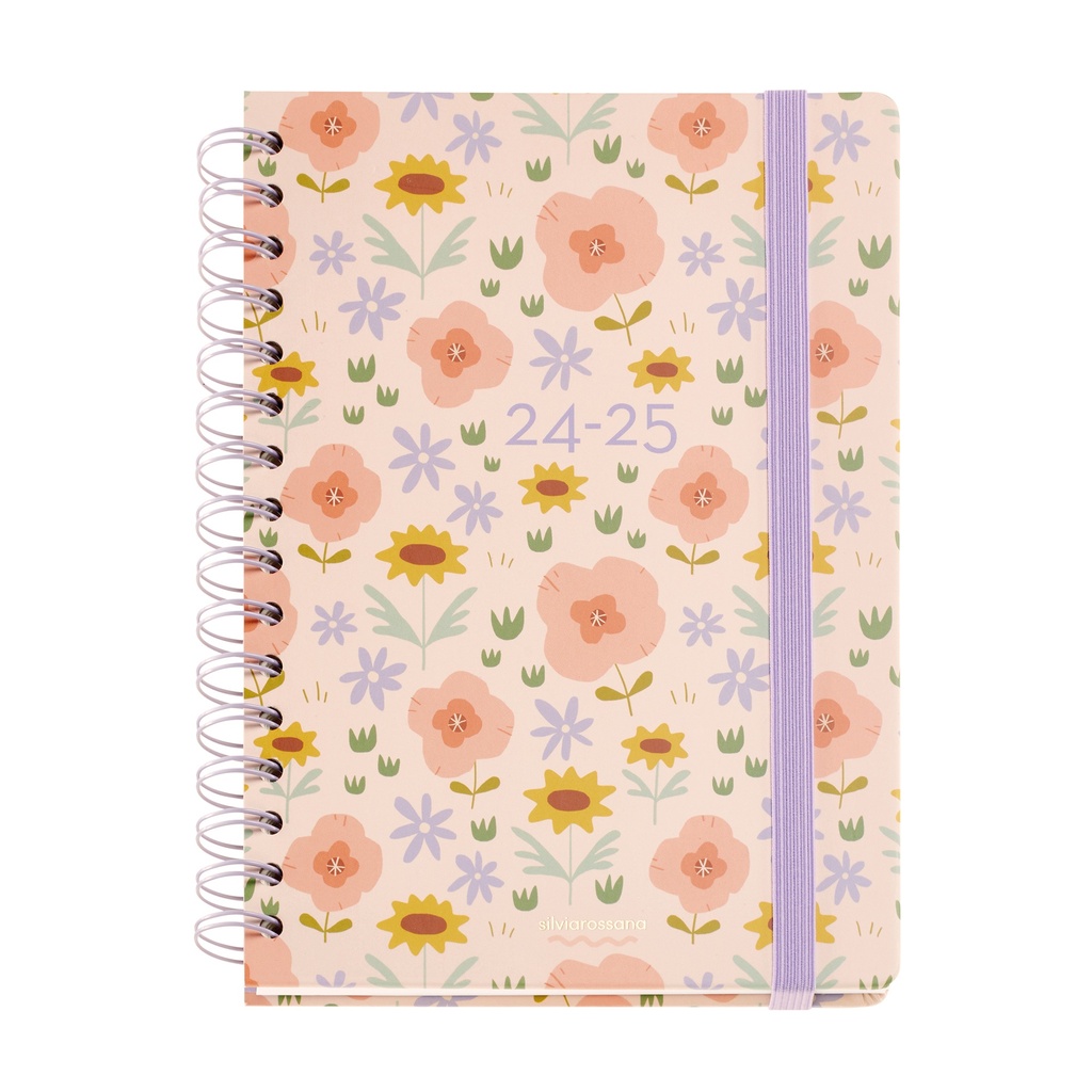 Agenda escolar Plus D/P FLOWERS ROSSANA 2024-2025 MR