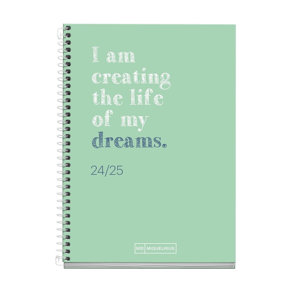 Agenda escolar Activa  117x174 S/V WR VERDE 2024-2025 MR