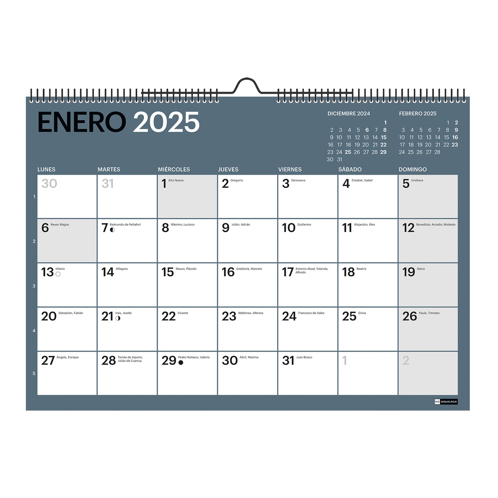 Calendario 18 meses PARED A3 P/ESC.CHROMAT 2024-2025 MR