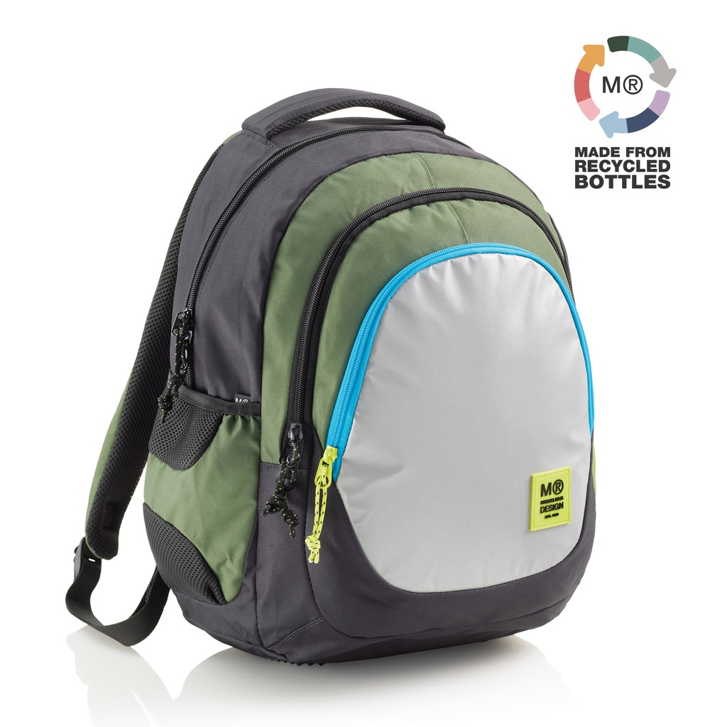 Mochila Triple Berlin Reciclada Rider Green MR_24