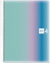 Cuaderno espiral 5x5 A4 70g 120h 4B 4T microperforado Aurora Santorini MR