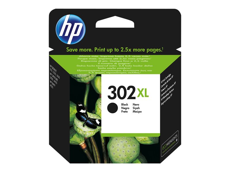 Tinta hp 302xl original f6u68ae negro