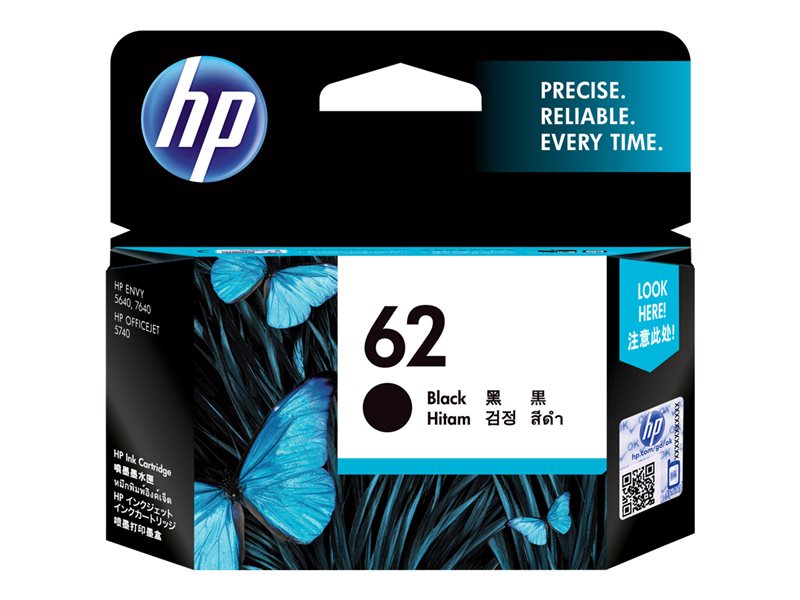 Tinta HP 62 original C2P04AE negro