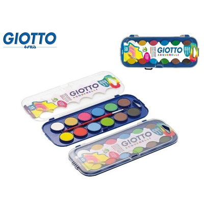 Acuarela 12uds con pincel giotto