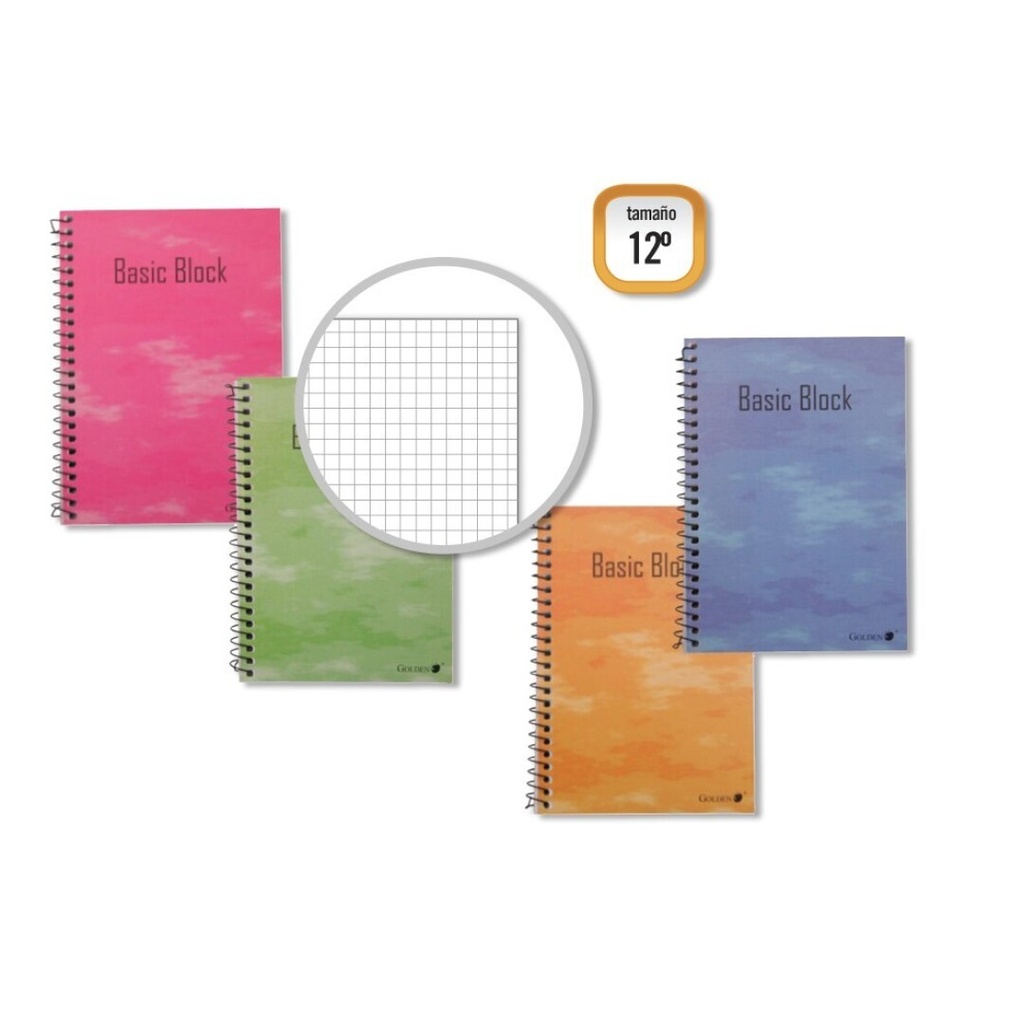 Cuaderno espiral 4x4 12º 80h 60g T/P Golden