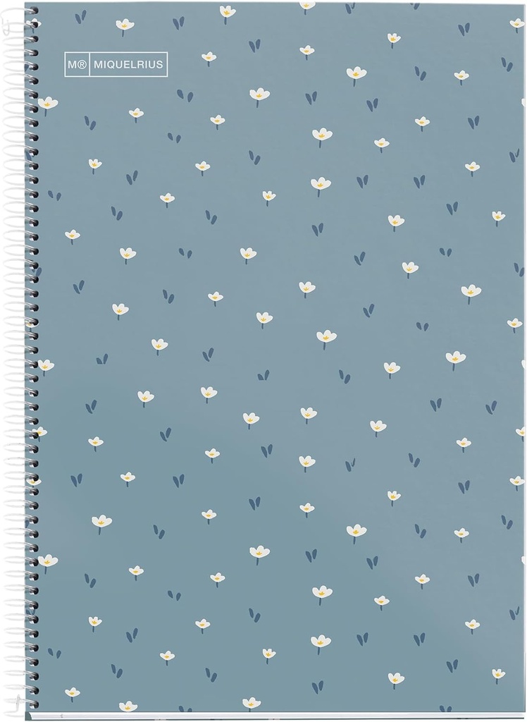 Cuaderno espiral 4X4 Fº 90g 80h T/D C/M Damero Miquelrius (copia)