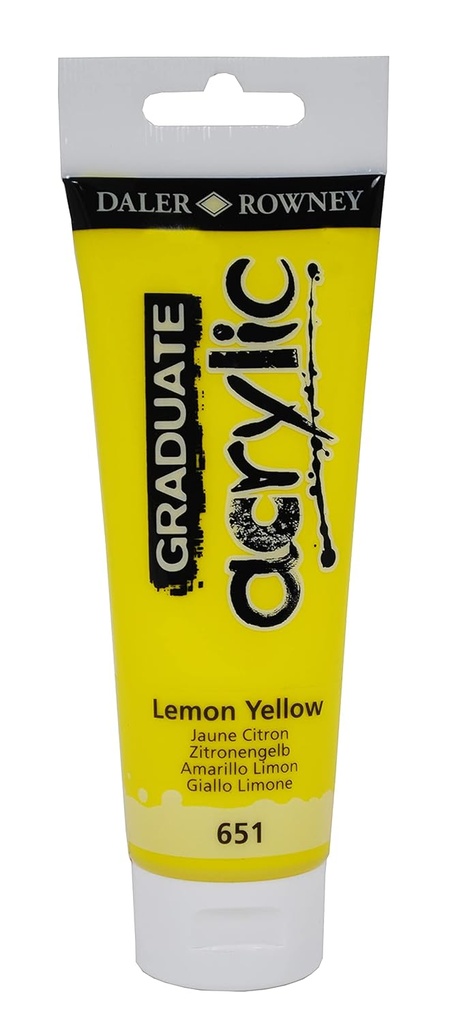Graduate color acrílica Lemon Yellow. Tubo120Ml