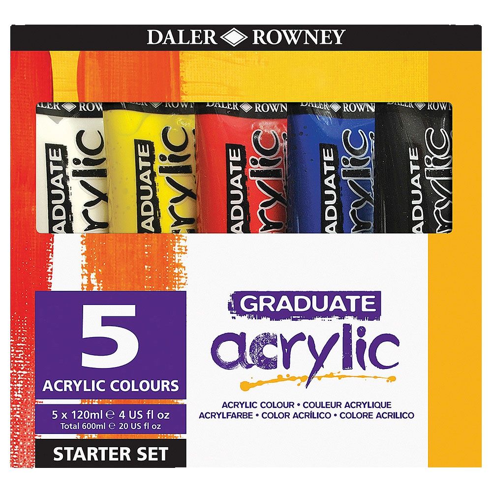 Graduate color acrílica Starter Set 5X120ml Daler Rowney