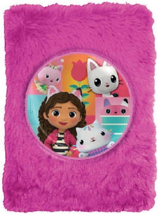 Libreta 1L A5 Gabbys Dollhouse cubierta de peluche