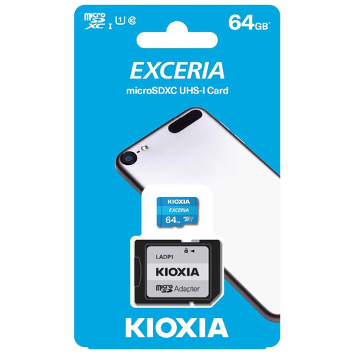 Micro SD 32gb Exceria U1 Class 10 con adaptador Kioxia