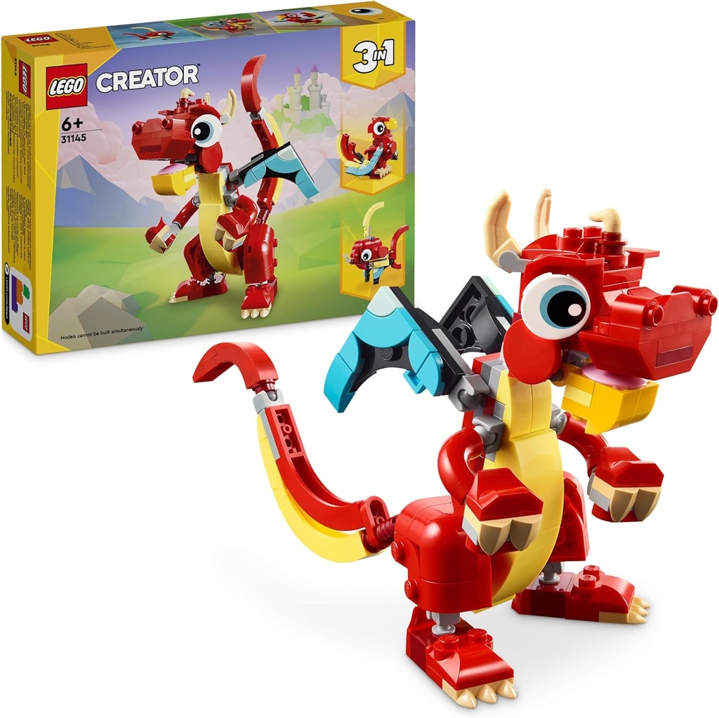 Creator 3en1 Dragón Rojo Lego +6