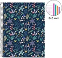 Cuaderno espiral A4 70g 120h T/D C/M 4 Bandas 4 taladros microperforado Miquelrius