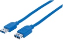 [322447] CABLE USB 3.0 A M/A H 3.0M MANHATTAN AZUL