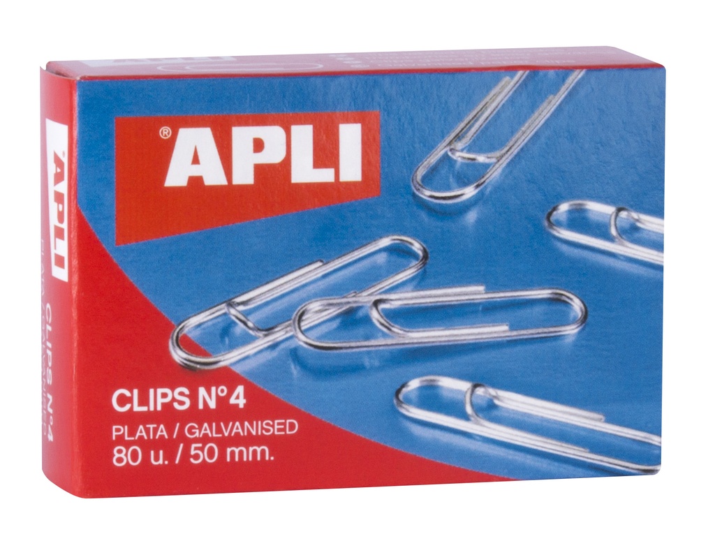 C.CLIPS PLATA   Nº4 50MM  80U.