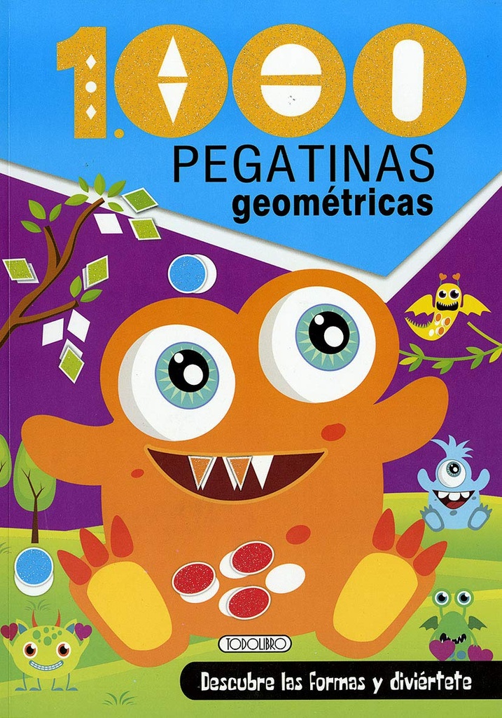 1000 pegatinas geometricas (monstruo)