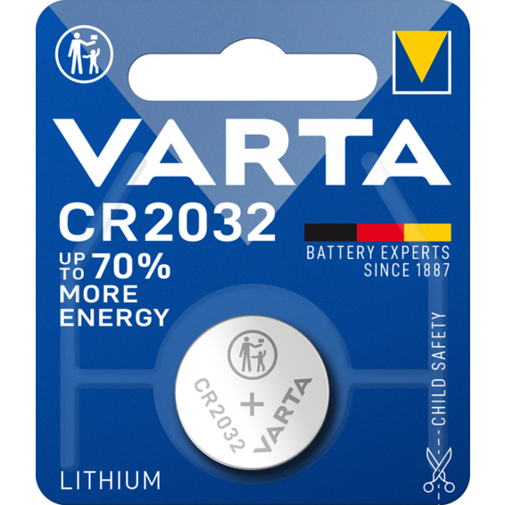 Pila CR2032 Litio CMOS 3V 1ud Varta