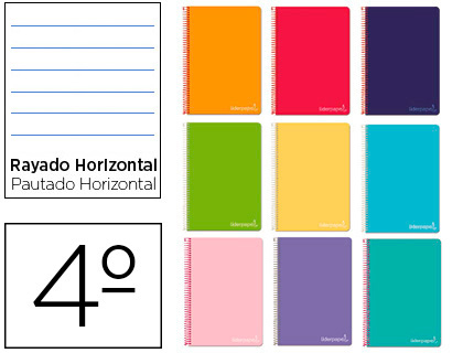 CUADERNO ESPIRAL 1 L 4º 80H 60G LIDERPAPEL