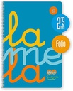 [7FTP002B] Cuadernos espiral cuadrovia 2,5mm lamela folio tapa plastic (AZUL)