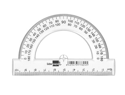 SEMICIRCULO 10CM 2 ESCALAS OPUESTAS LIDERPAPE