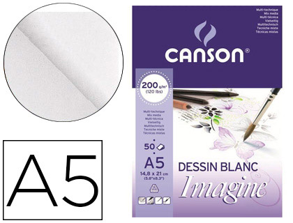 BLOC DIBUJO A5 MULTITECNICAS CANSON IMAGINE