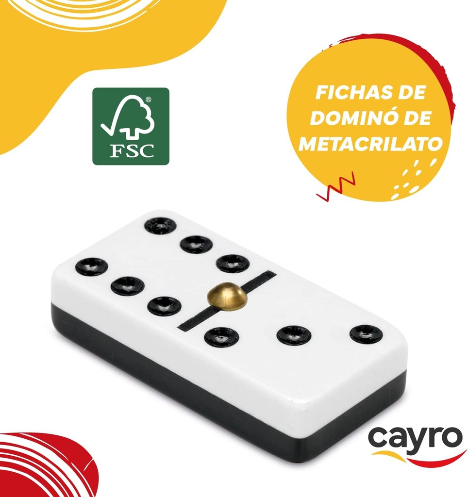 Domino metacrilato caja de madera +6