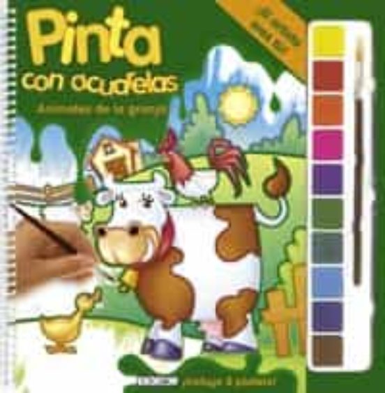 Animales de la granja: pinta con acuarelas