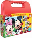 Mickey Mouse Maleta con Puzzles Progresivos Educa +3