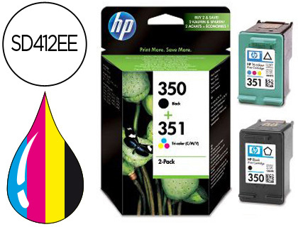 TINTA HP ORIGINAL PACK 350N+351TRIC SD519AE