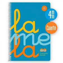 Cuaderno espiral 4X4 cuadrovia 4º tamaño pequeño 90g 80h T/P Lamela