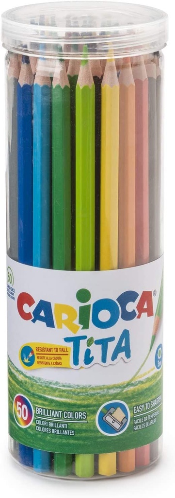 Lápiz Carioca TITA tubo12 uds + Afilalápiz