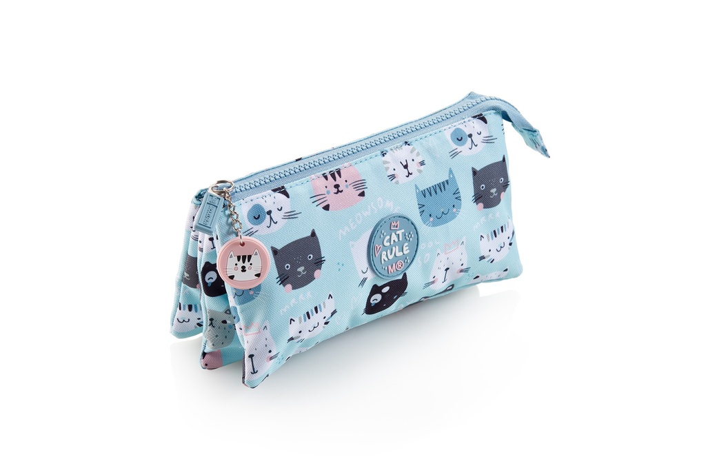 Estuche Portatodo Triple RPET Cats Rule Miquelrius 