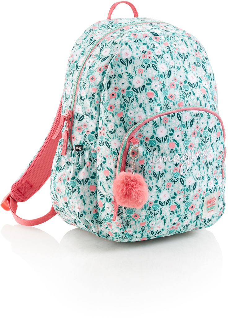 Mochila Doble Reciclada, 24L, Mint Flowerse Miquelrius 