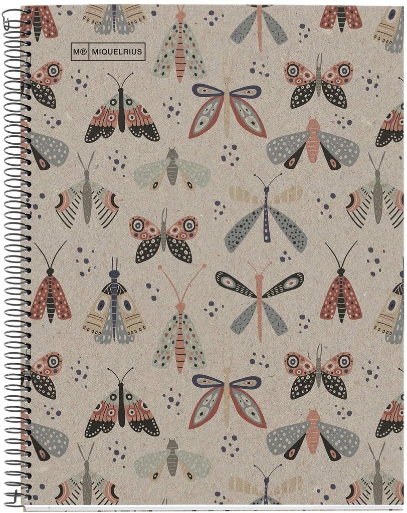 Cuaderno espiral A4 80g 80h 4T T/D Ecobutterfly MR