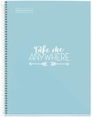 [MR49986] Cuaderno espiral 1L A4 90g 100h T/D Messages MR (CELESTE)