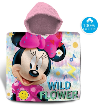 Poncho Toalla Minnie Disney 120x60cm algodon