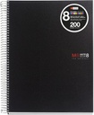 [MR42007] Cuaderno espiral 5X5 A5 70g 200h 8B 4T T/P MR (NEGRO)