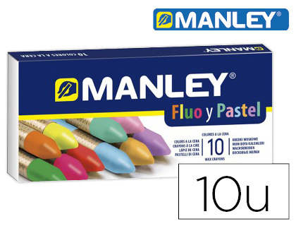 Ceras 10uds fluor y pastel Manley