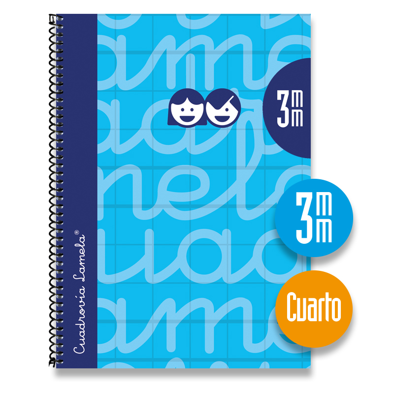 Cuadernos espiral 3X3 cuadrovia 4º 70g 80h T/D Lamela