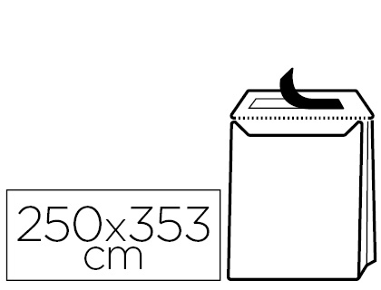 Sobre kraft 250x353x30mm 50uds Liderpapel