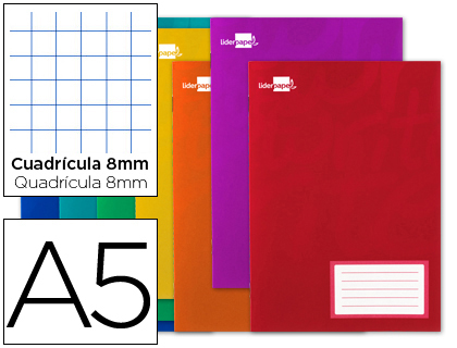 Libreta 8X8 A5 60g 32h C/M Liderpapel